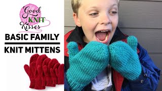 Basic Family Knit Mittens [upl. by Gabler]