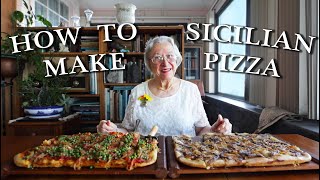 Sicilian Pizza  Kitchen on the Cliff with Giovanna Bellia LaMarca [upl. by Ahsinrats]