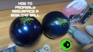 How to properly RESURFACE a Bowling Ball  Using a Bowling Ball Spinner [upl. by Pet]